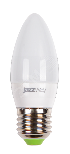 Лампа светодиодная LED 9w E27 4000K свеча Jazzway