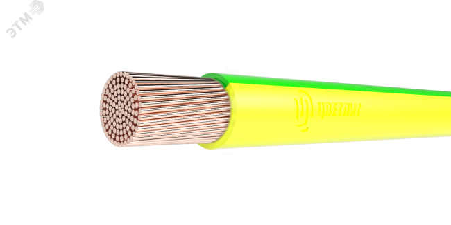Провод силовой ПуГВнг(A)-LS 1х16 зелено-желтый ТРТС