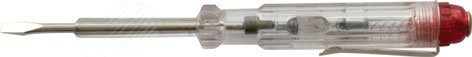 Отвертка индикаторная, белая ручка 100 - 500 В, 140 мм