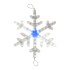 Акриловая светодиодная фигура Снежинка 60 см, белая, синий центр LED-ICE