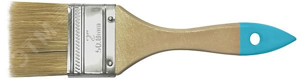 Кисть флейцевая, натур. cветлая щетина, деревянная ручка 1.5'' (38 мм)