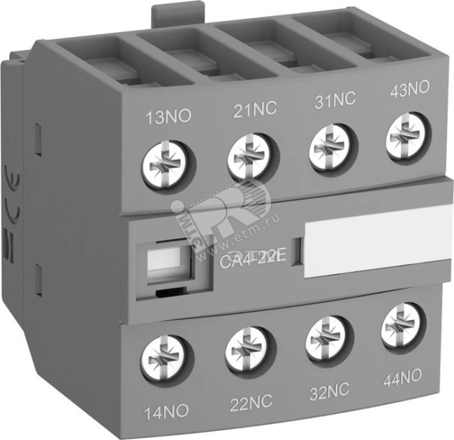 Блок контактный дополнительный CA4-22E (2НО+2НЗ) для контакторов AF26+AF96
